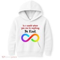 In A World Where You Can Be Everything Be Kind Kids Hoodie thumb 0