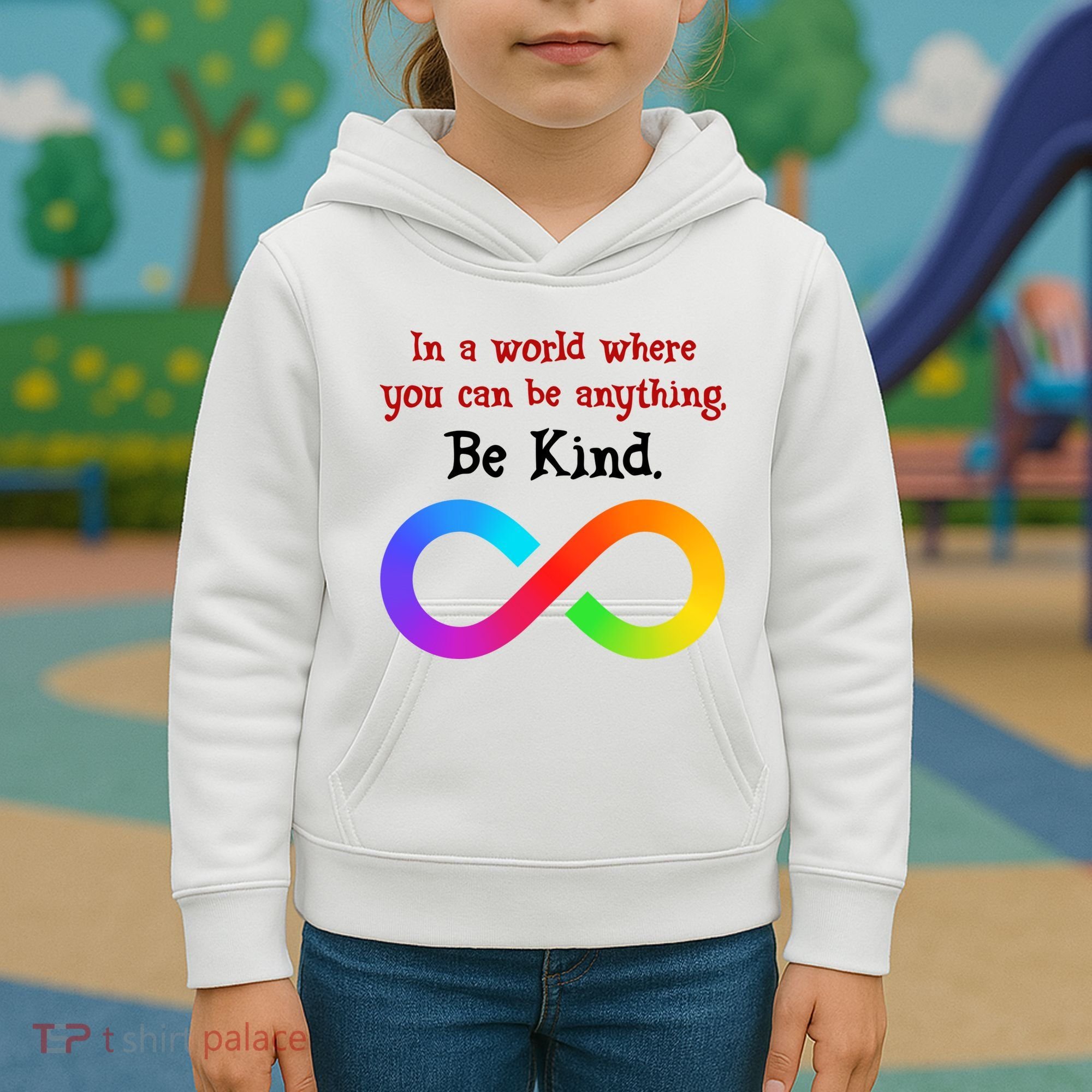 In A World Where You Can Be Everything Be Kind Kids Hoodie
