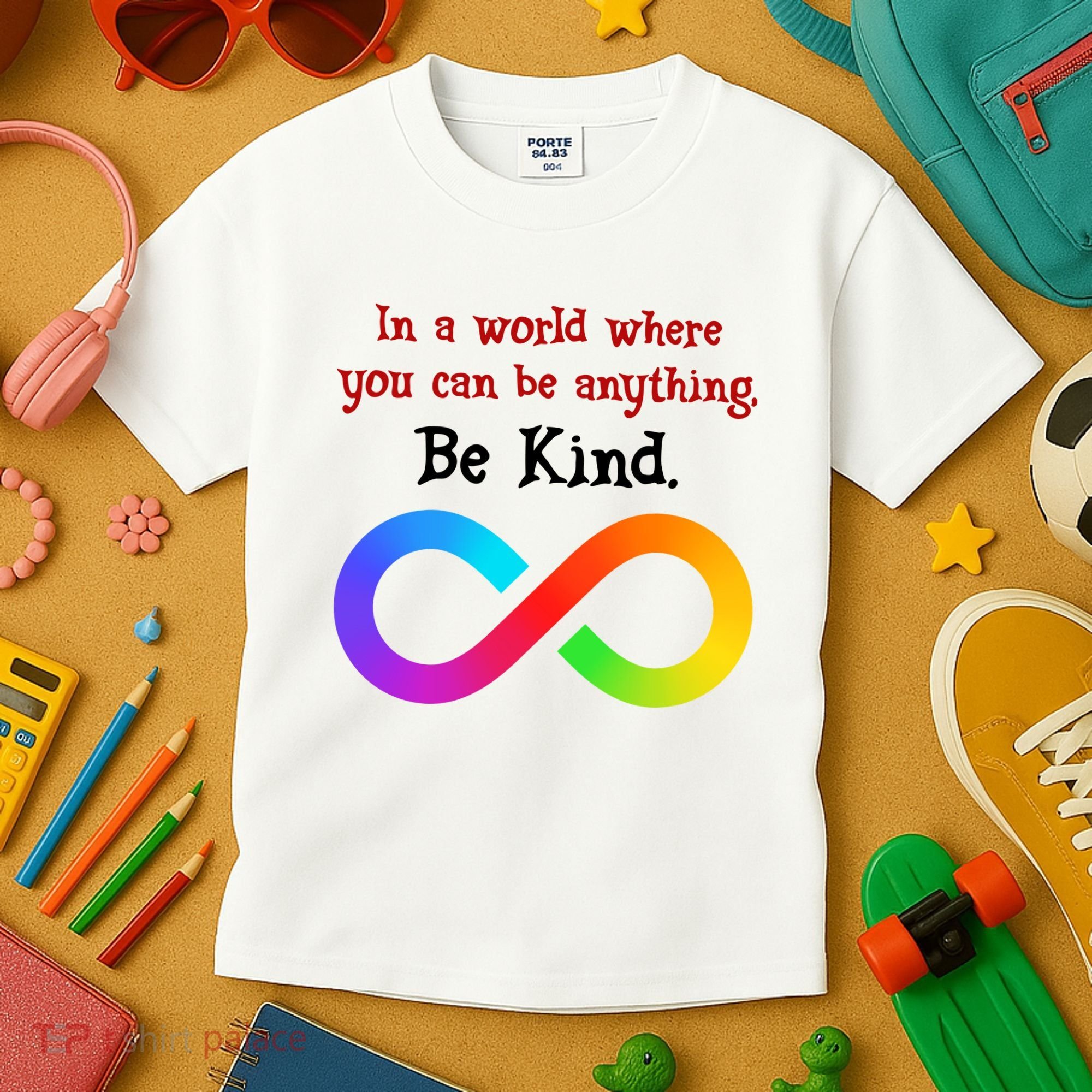 In A World Where You Can Be Everything Be Kind Kids T-Shirt