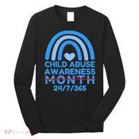 In April We Wear Blue Cool Child Abuse Prevention Awareness (2) Long Sleeve Shirt thumb 0