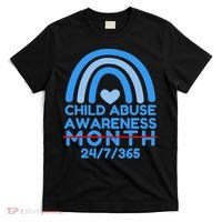 In April We Wear Blue Cool Child Abuse Prevention Awareness (2) T-Shirt thumb 0