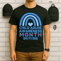 In April We Wear Blue Cool Child Abuse Prevention Awareness (2) T-Shirt thumb 6