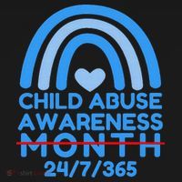 In April We Wear Blue Cool Child Abuse Prevention Awareness (2) Baby Bodysuit thumb 2