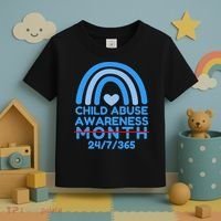 In April We Wear Blue Cool Child Abuse Prevention Awareness (2) Toddler T-Shirt thumb 3