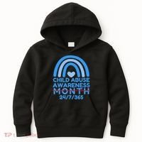 In April We Wear Blue Cool Child Abuse Prevention Awareness (2) Kids Hoodie thumb 0