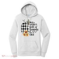 In A World Full Of Grandmas Be A Gigi Plaid Pumpkin  Women's Hoodie thumb 0