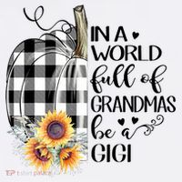 In A World Full Of Grandmas Be A Gigi Plaid Pumpkin  Women's Tank Top thumb 5