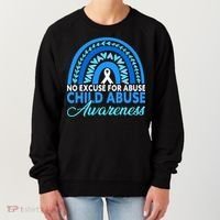 In April We Wear Blue Cool Child Abuse Prevention Awareness Women's Sweatshirt thumb 0
