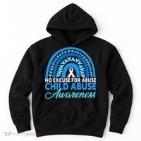 In April We Wear Blue Cool Child Abuse Prevention Awareness Hoodie thumb 0