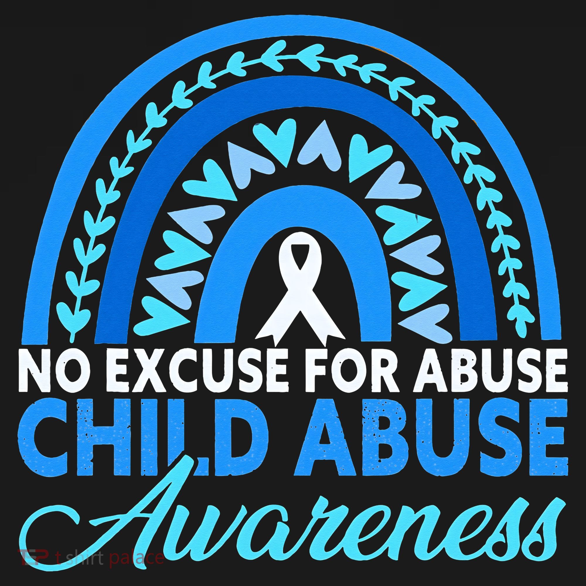 In April We Wear Blue Cool Child Abuse Prevention Awareness Women's Hoodie