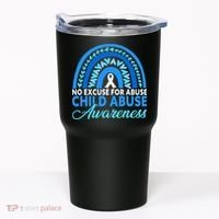 In April We Wear Blue Cool Child Abuse Prevention Awareness Tumbler thumb 0
