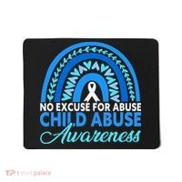 In April We Wear Blue Cool Child Abuse Prevention Awareness Mousepad thumb 0