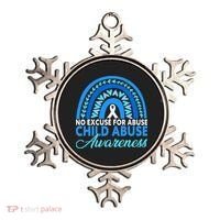 In April We Wear Blue Cool Child Abuse Prevention Awareness Ornament thumb 0