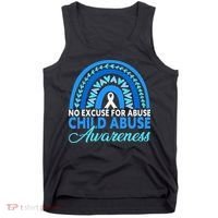 In April We Wear Blue Cool Child Abuse Prevention Awareness Tank Top thumb 0