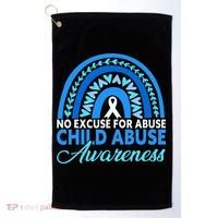 In April We Wear Blue Cool Child Abuse Prevention Awareness Golf Towel thumb 0