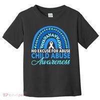 In April We Wear Blue Cool Child Abuse Prevention Awareness Toddler T-Shirt thumb 0