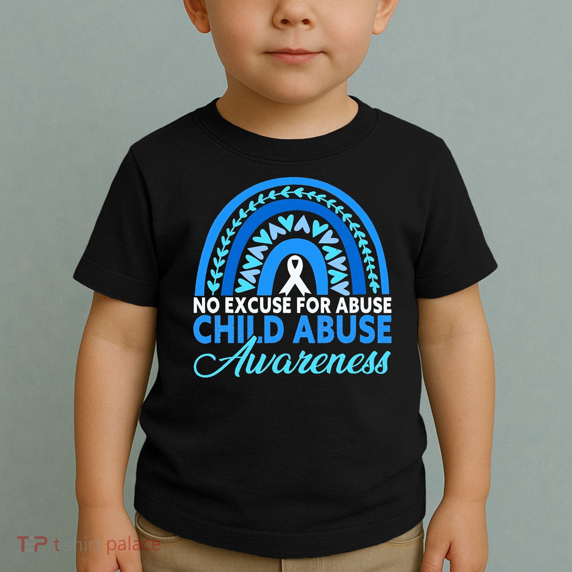 In April We Wear Blue Cool Child Abuse Prevention Awareness Toddler T-Shirt