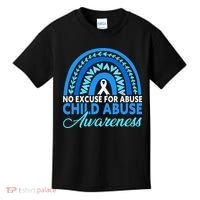 In April We Wear Blue Cool Child Abuse Prevention Awareness Kids T-Shirt thumb 0