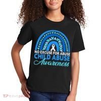 In April We Wear Blue Cool Child Abuse Prevention Awareness Kids T-Shirt thumb 2