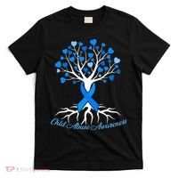 In April We Wear Blue Pinwheel Child Abuse Prevention Month T-Shirt thumb 0
