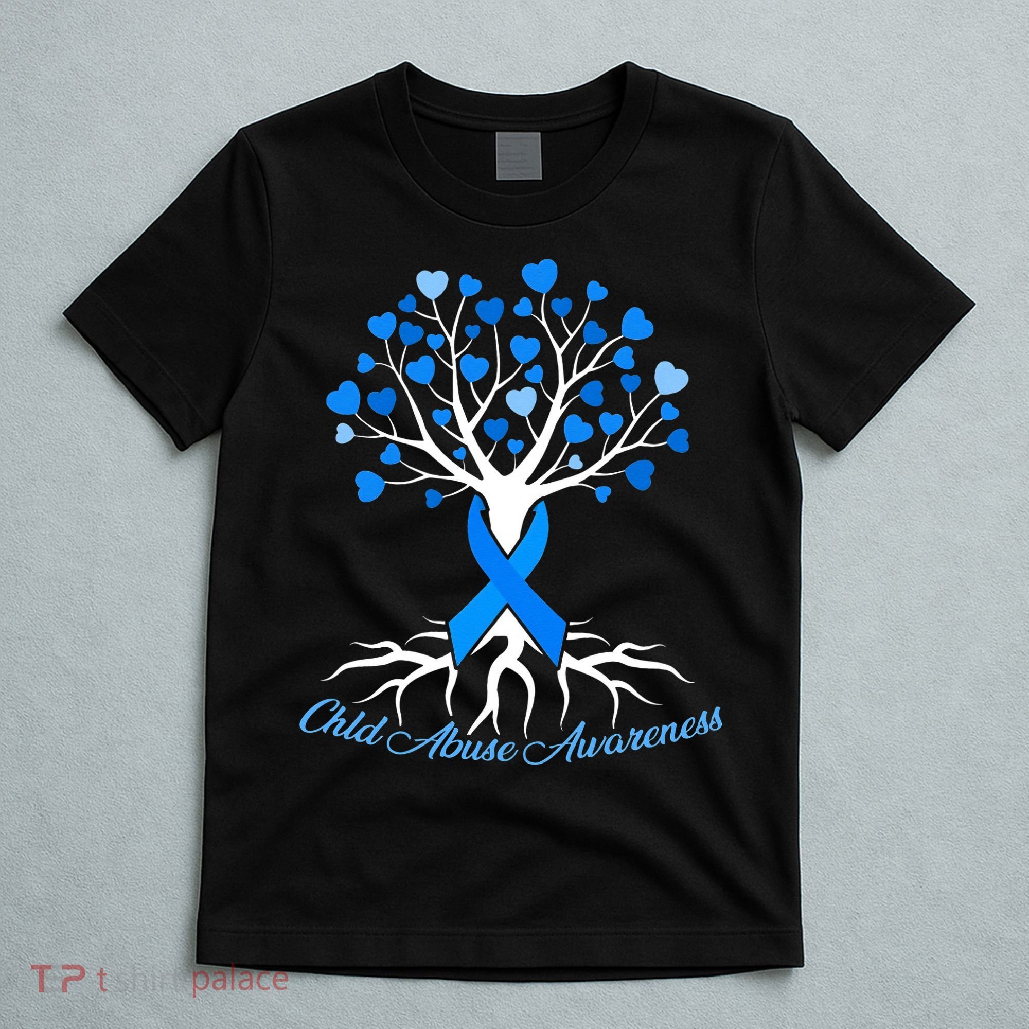 In April We Wear Blue Pinwheel Child Abuse Prevention Month T-Shirt