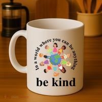 In A World Where You Can Be Anything Be Kind Earth World Kindness Day Coffee Mug thumb 4