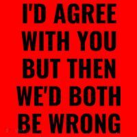I'd Agree With You But Then We'd Both Be Wrong Santa Hat thumb 1