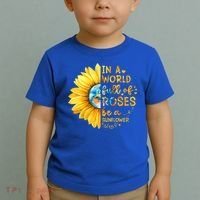 In A World Full Of Roses Be A Sunflower Toddler T-Shirt thumb 2