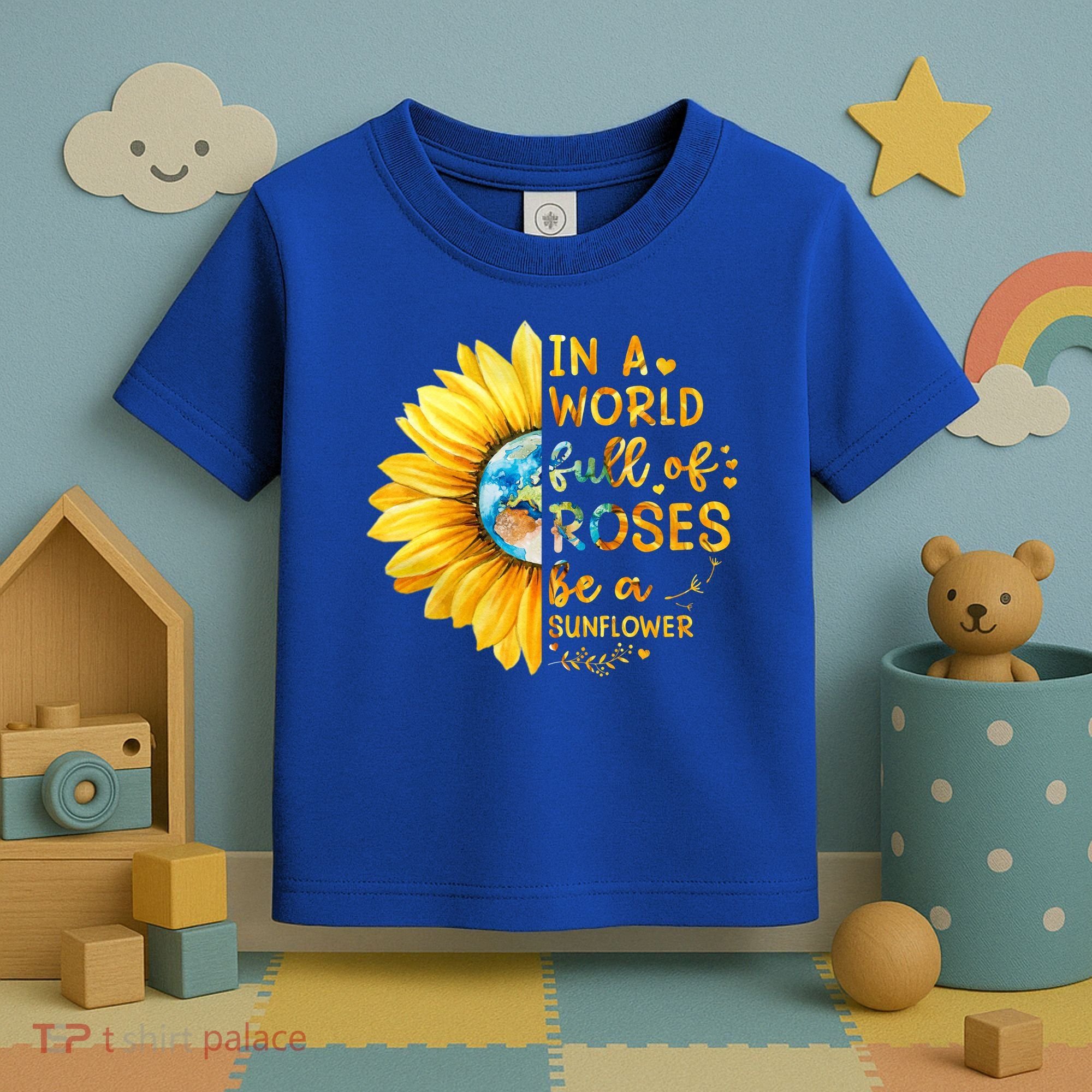 In A World Full Of Roses Be A Sunflower Toddler T-Shirt
