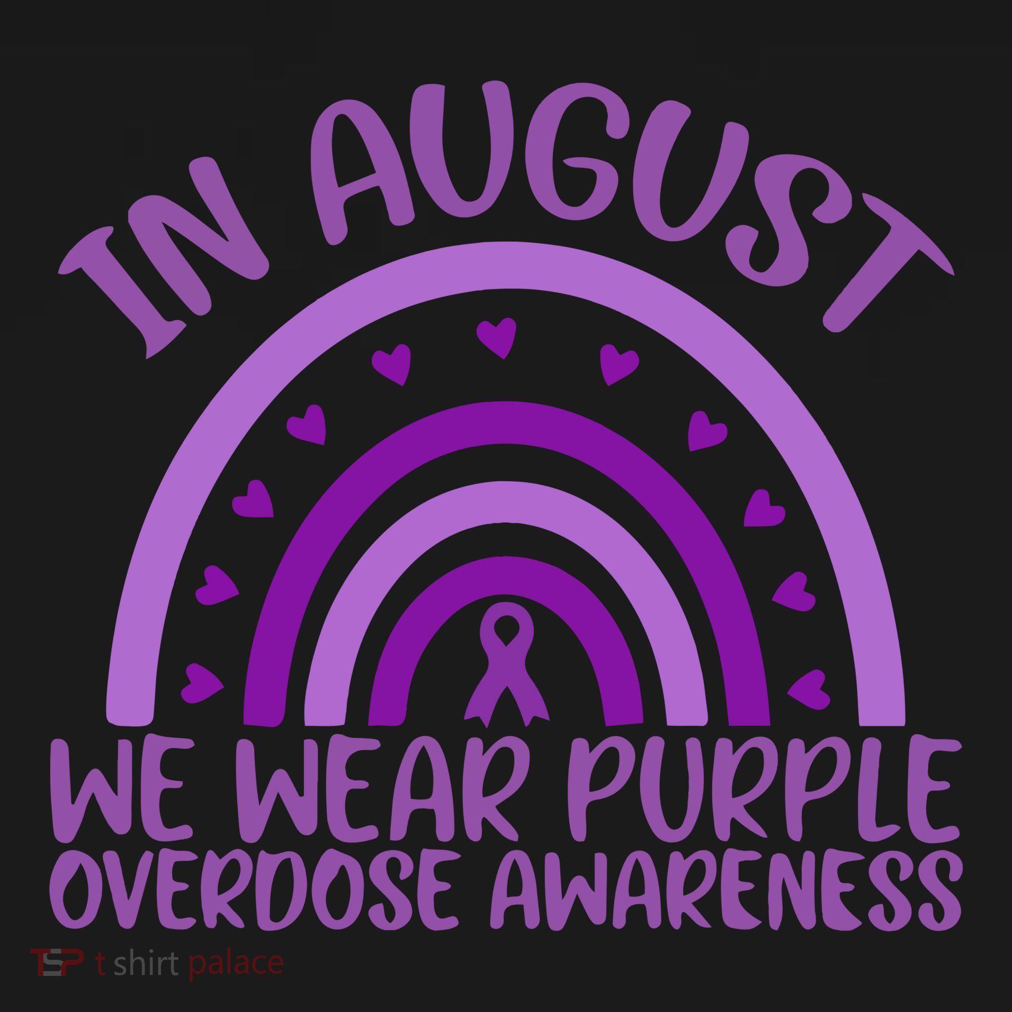 In August We Wear Purple Overdose Awareness Coaster