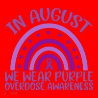 In August We Wear Purple Overdose Awareness Santa Hat thumb 1