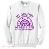 In August We Wear Purple Overdose Awareness Sweatshirt thumb 0