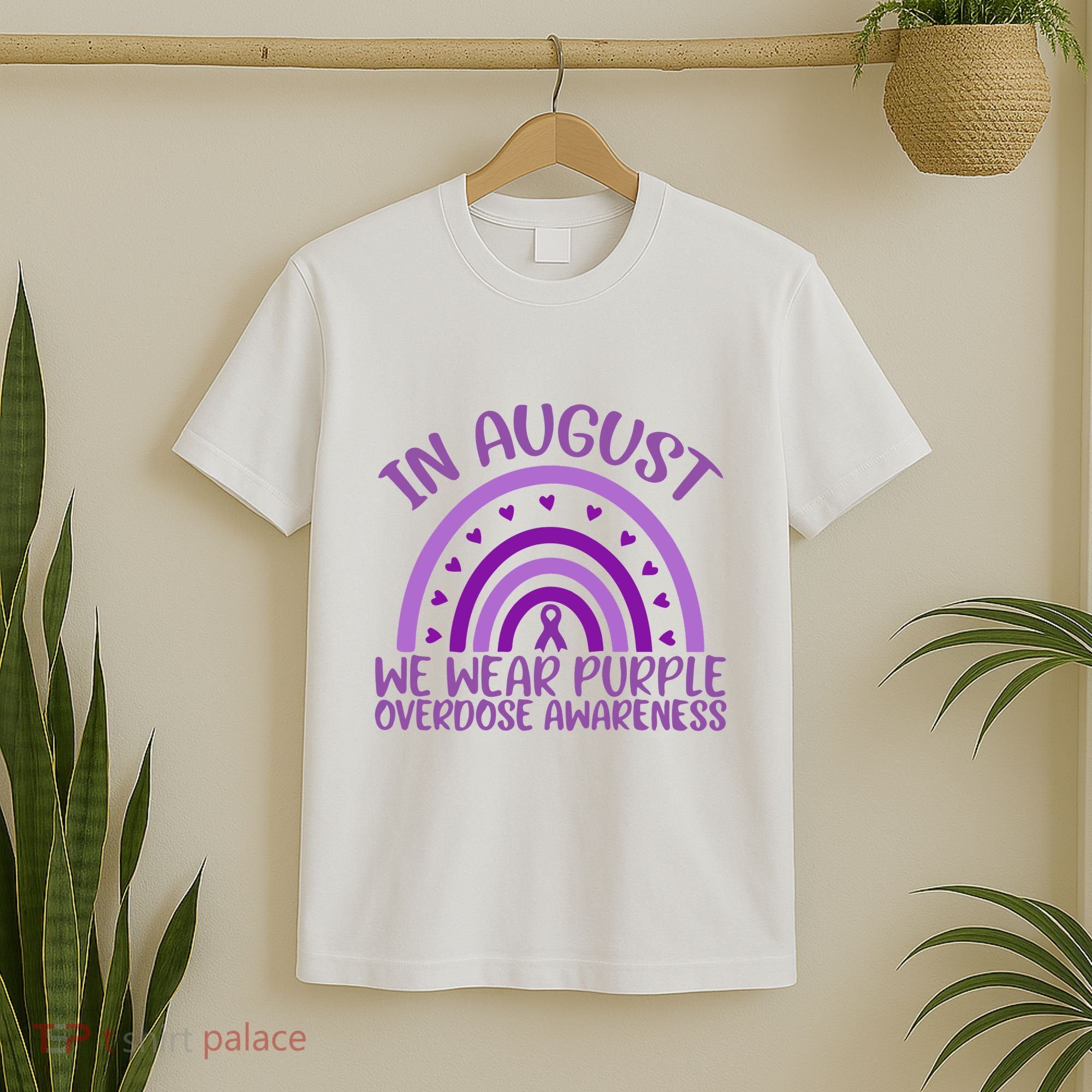 In August We Wear Purple Overdose Awareness T-Shirt