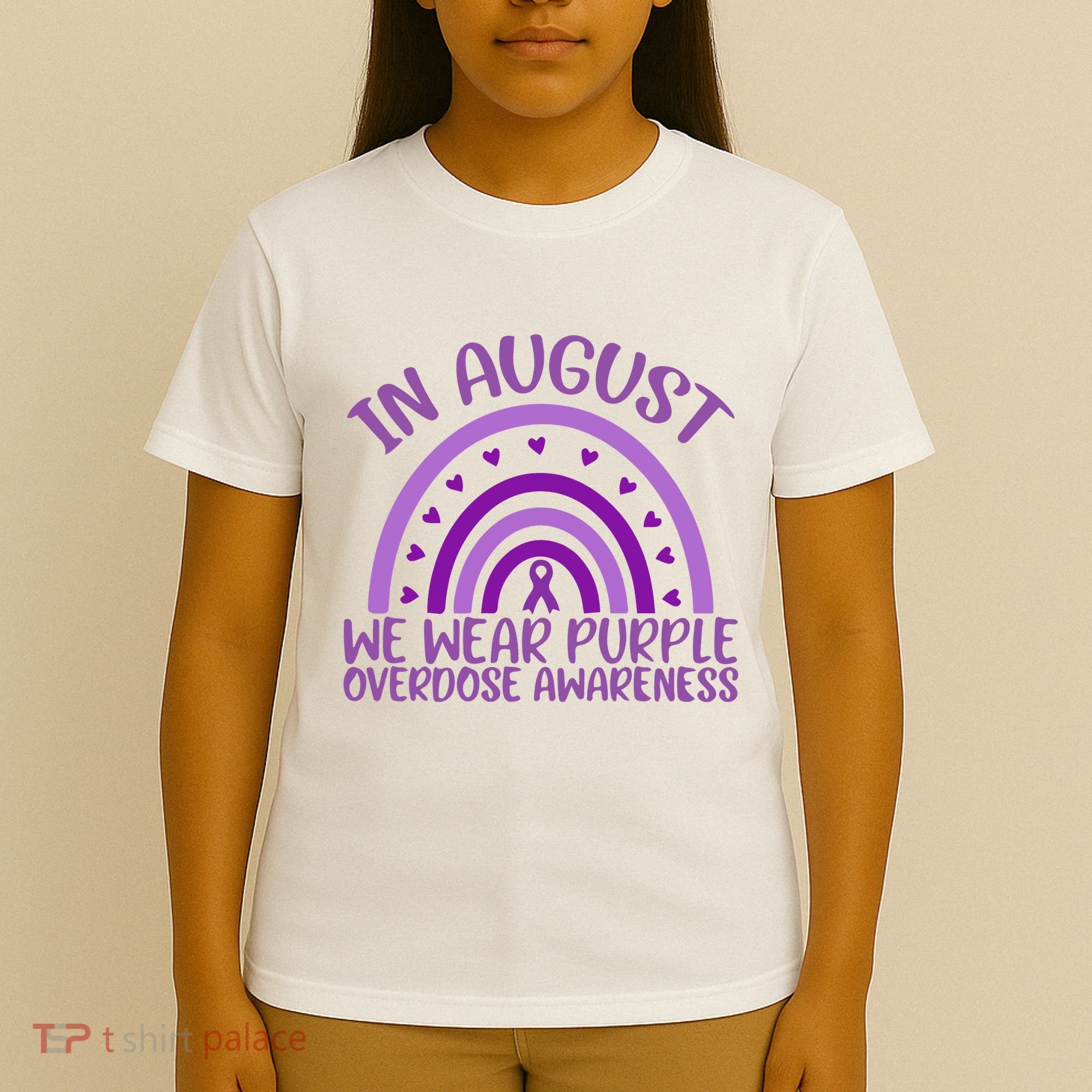 In August We Wear Purple Overdose Awareness T-Shirt