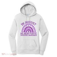 In August We Wear Purple Overdose Awareness Women's Hoodie thumb 0