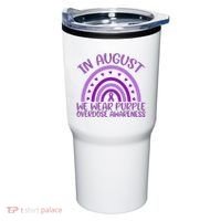 In August We Wear Purple Overdose Awareness Tumbler thumb 0