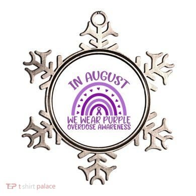 In August We Wear Purple Overdose Awareness Ornament