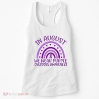 In August We Wear Purple Overdose Awareness Women's Tank Top thumb 0
