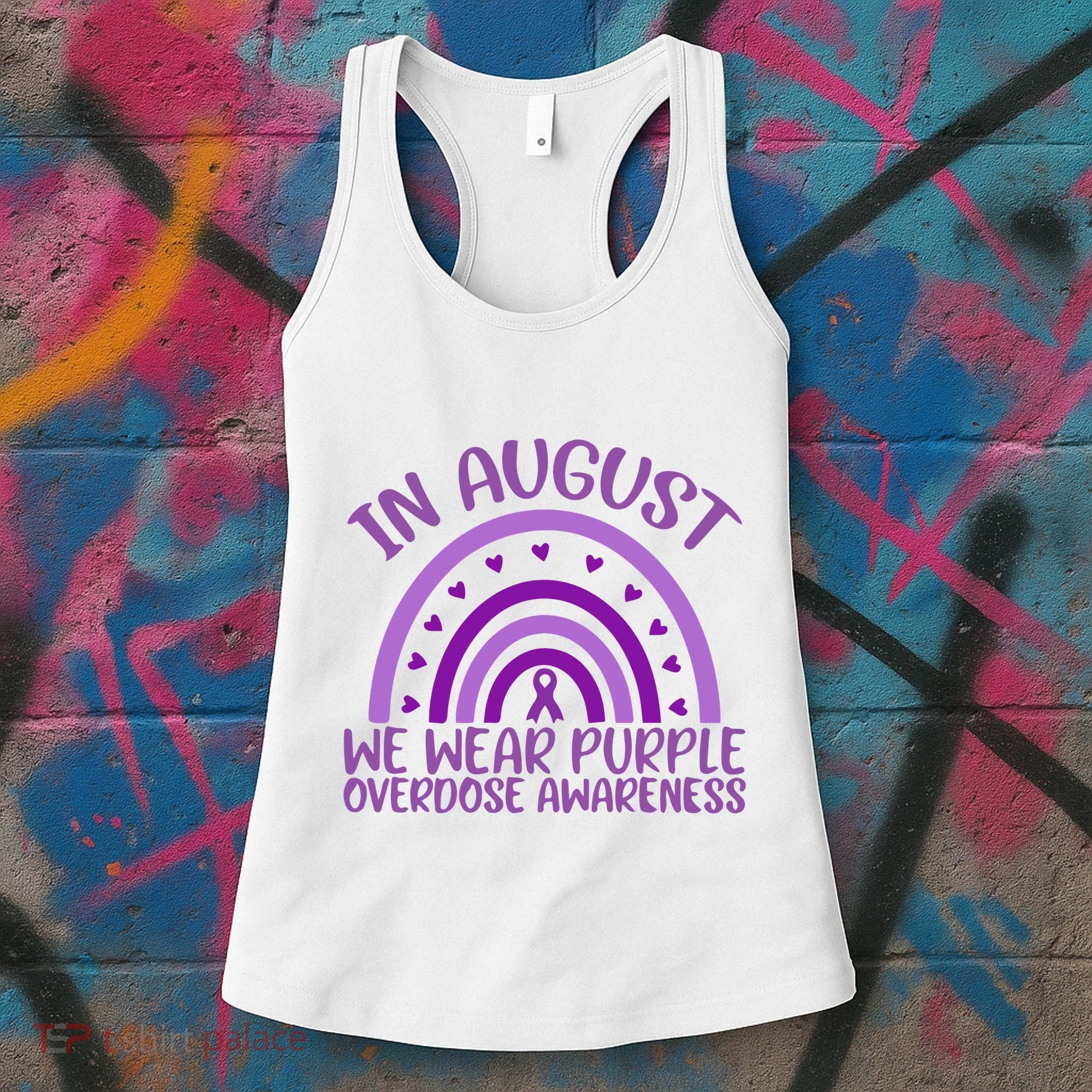 In August We Wear Purple Overdose Awareness Women's Tank Top