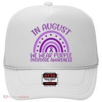 In August We Wear Purple Overdose Awareness Hat thumb 0