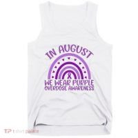 In August We Wear Purple Overdose Awareness Tank Top thumb 0