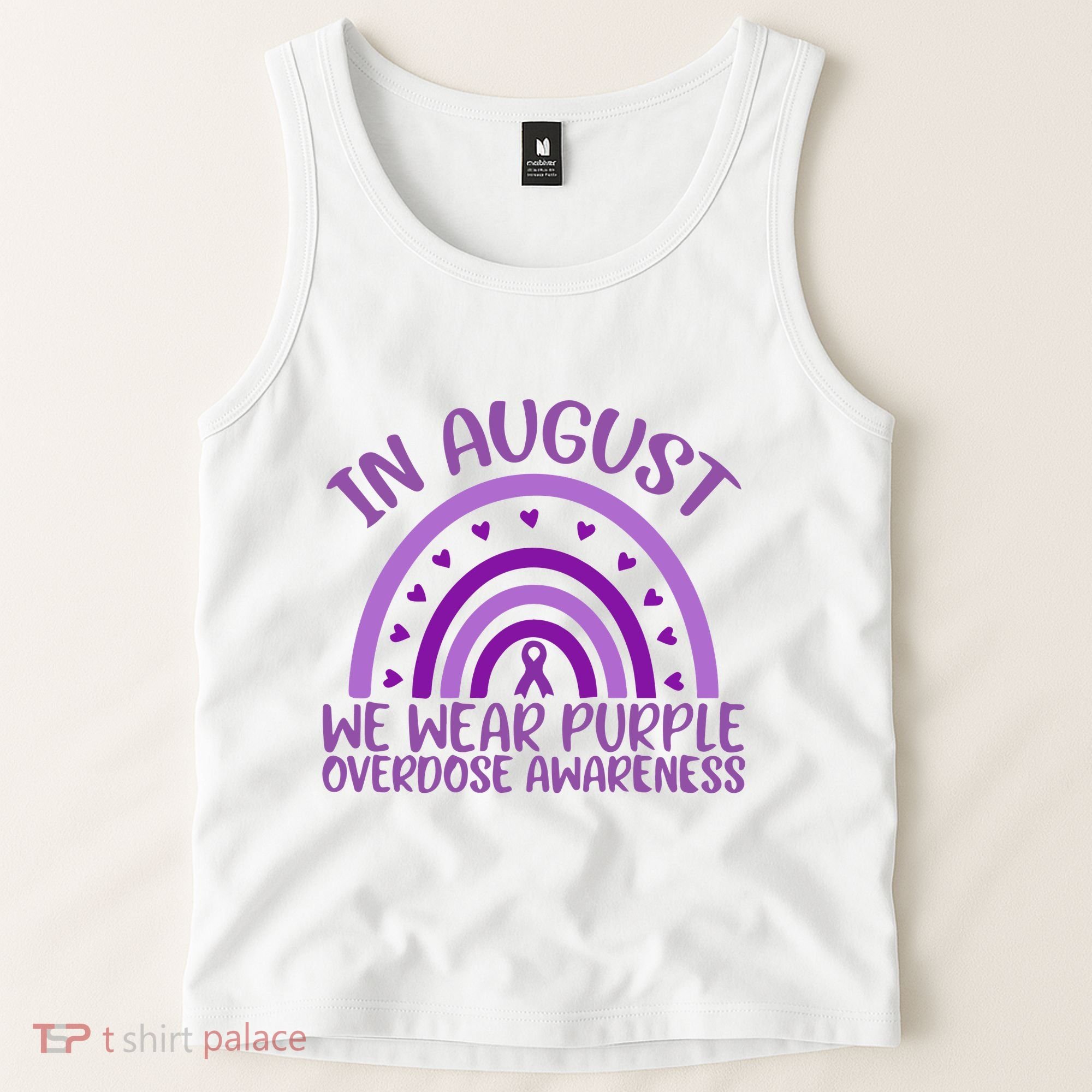 In August We Wear Purple Overdose Awareness Tank Top