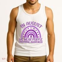 In August We Wear Purple Overdose Awareness Tank Top thumb 3