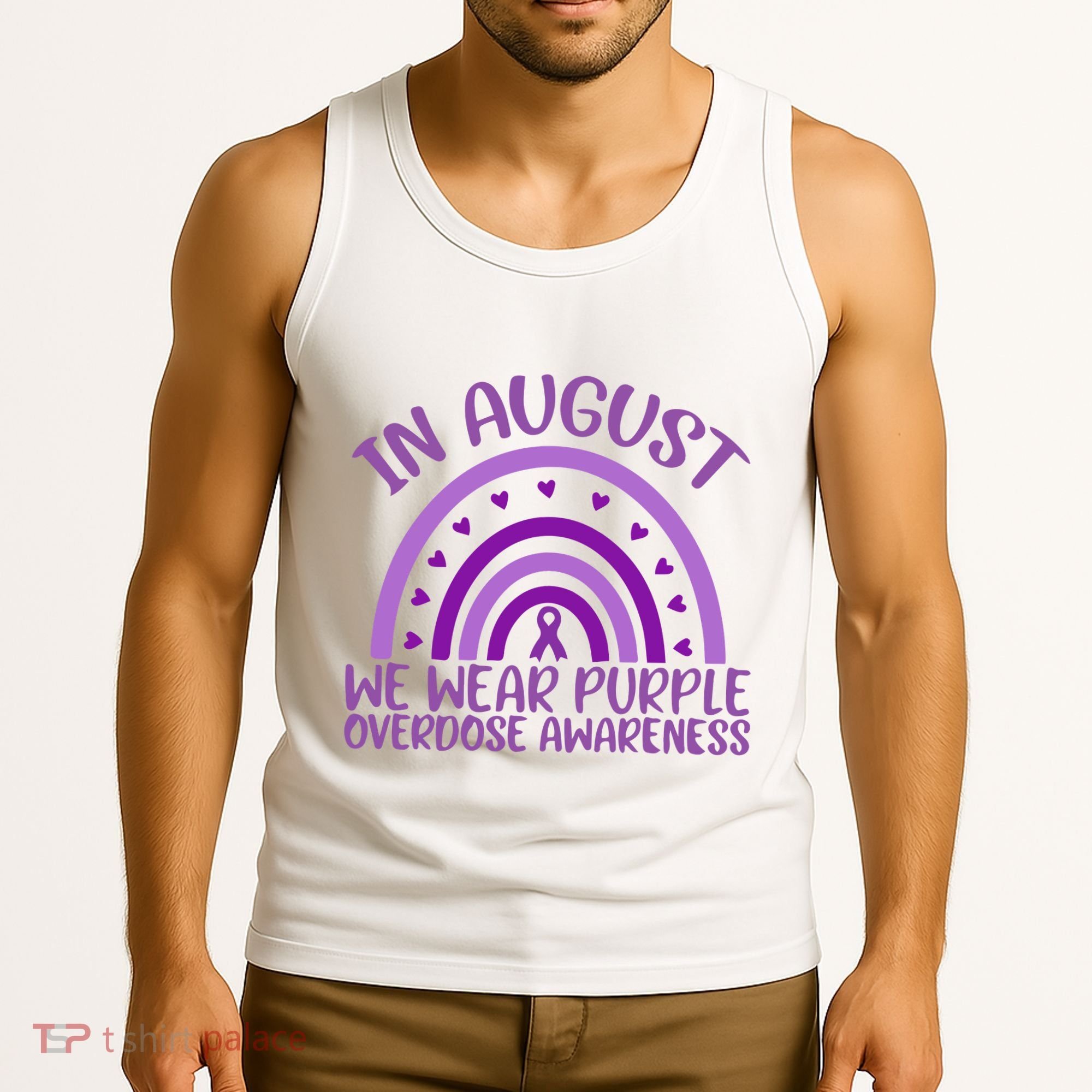 In August We Wear Purple Overdose Awareness Tank Top