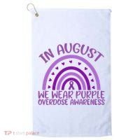In August We Wear Purple Overdose Awareness Golf Towel thumb 0