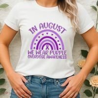 In August We Wear Purple Overdose Awareness Women's T-Shirt thumb 2
