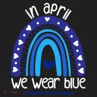 In April We Wear Blue Autism Awareness Women's Sweatshirt thumb 2