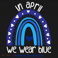 In April We Wear Blue Autism Awareness Toddler Hoodie thumb 2