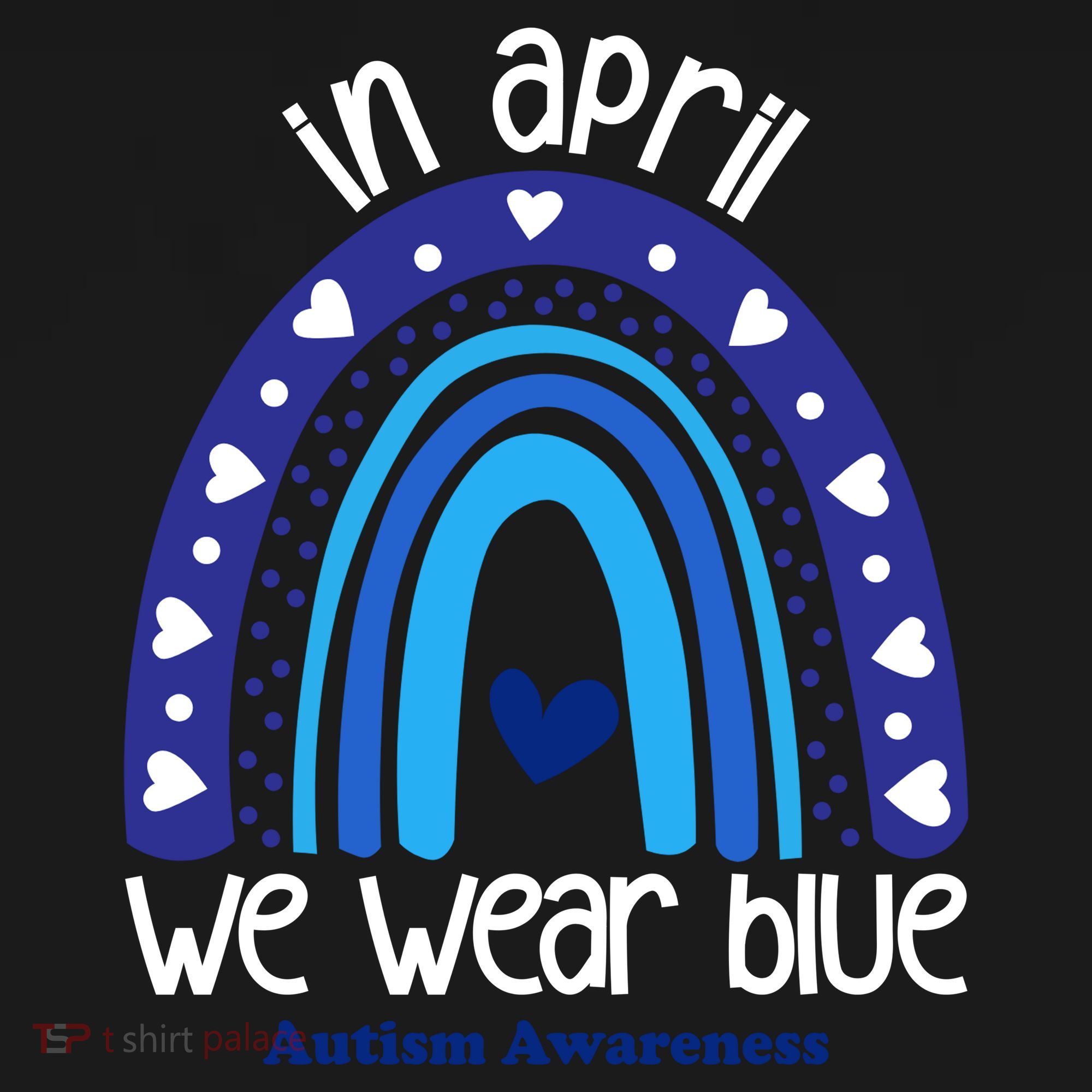 In April We Wear Blue Autism Awareness Toddler Hoodie