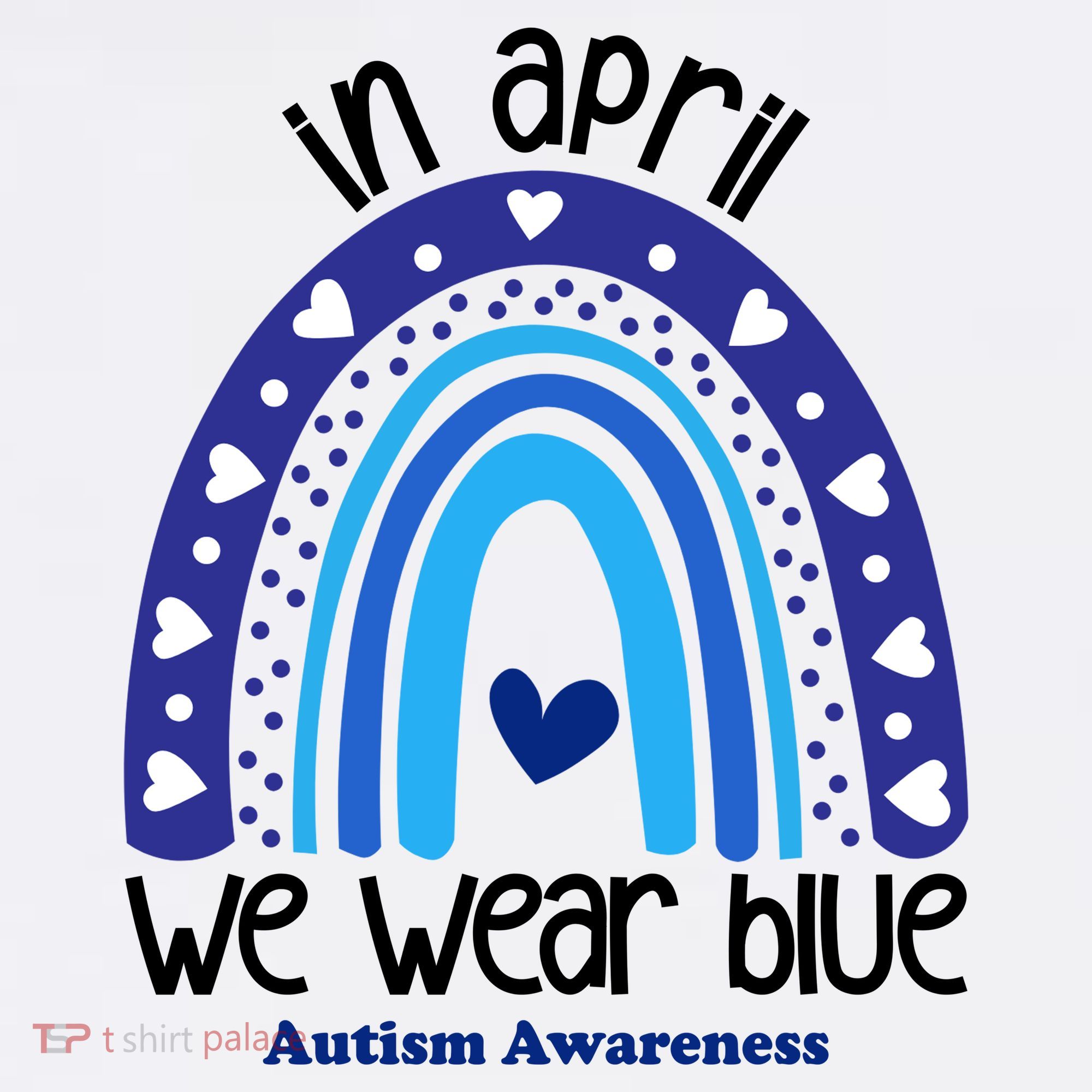 In April We Wear Blue Autism Awareness Women's Hoodie